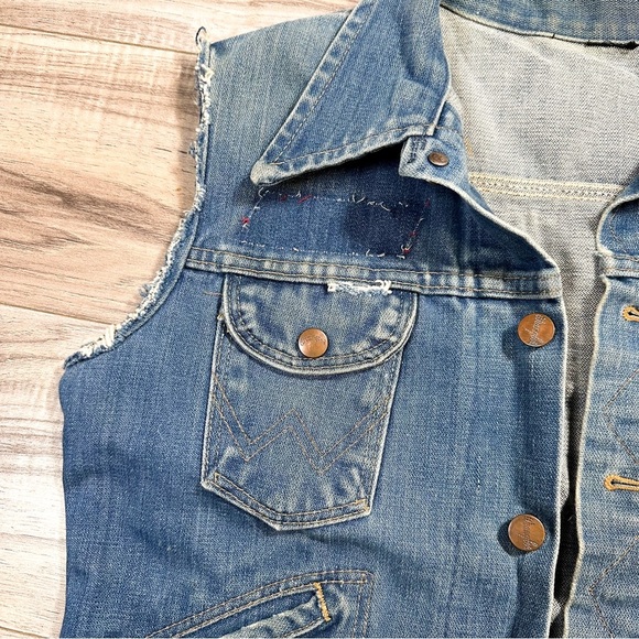 Vintage Wrangler Denim Jean Vest - Picture 3 of 5